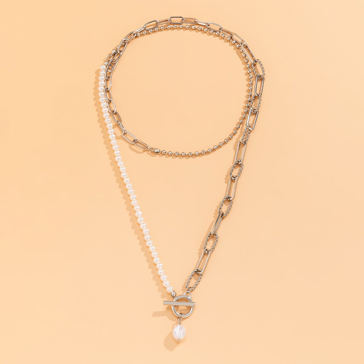 Silver-Plated Layered Chain