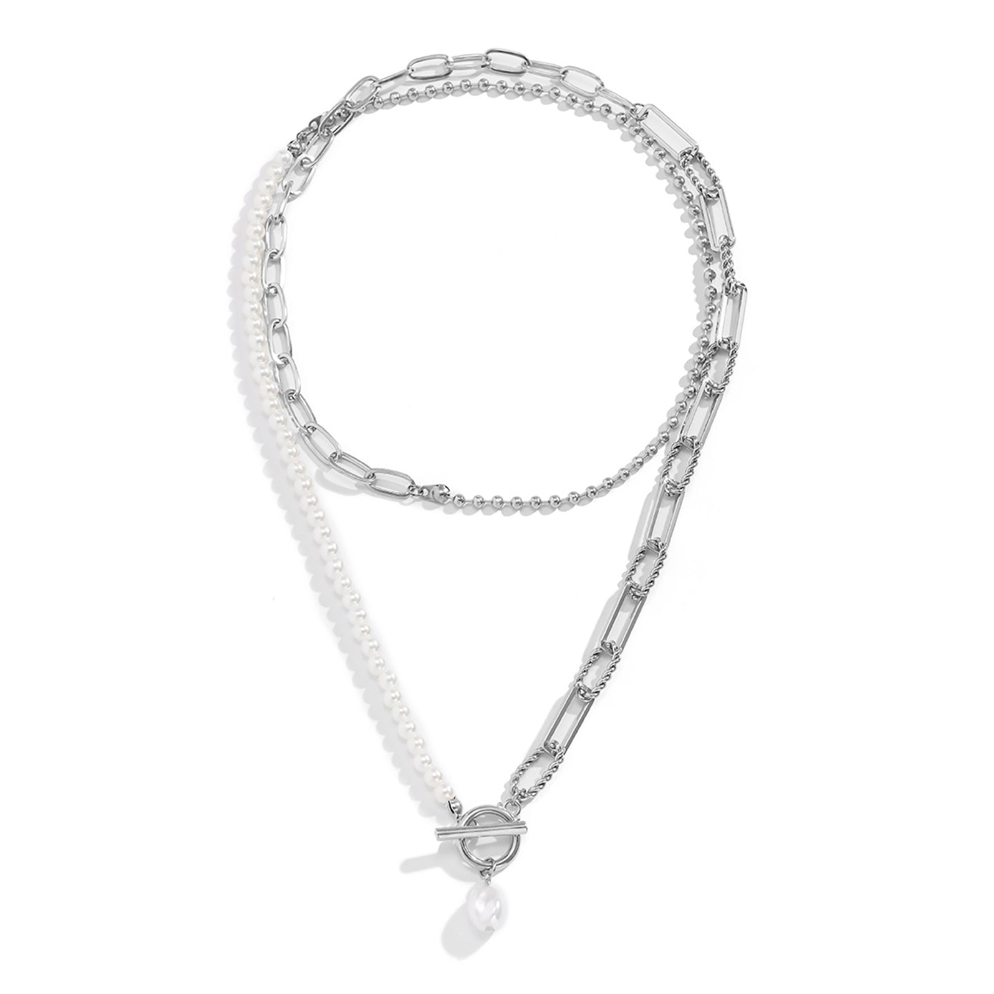 Silver-Plated Layered Chain