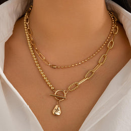 Gold-Plated Layered Necklace