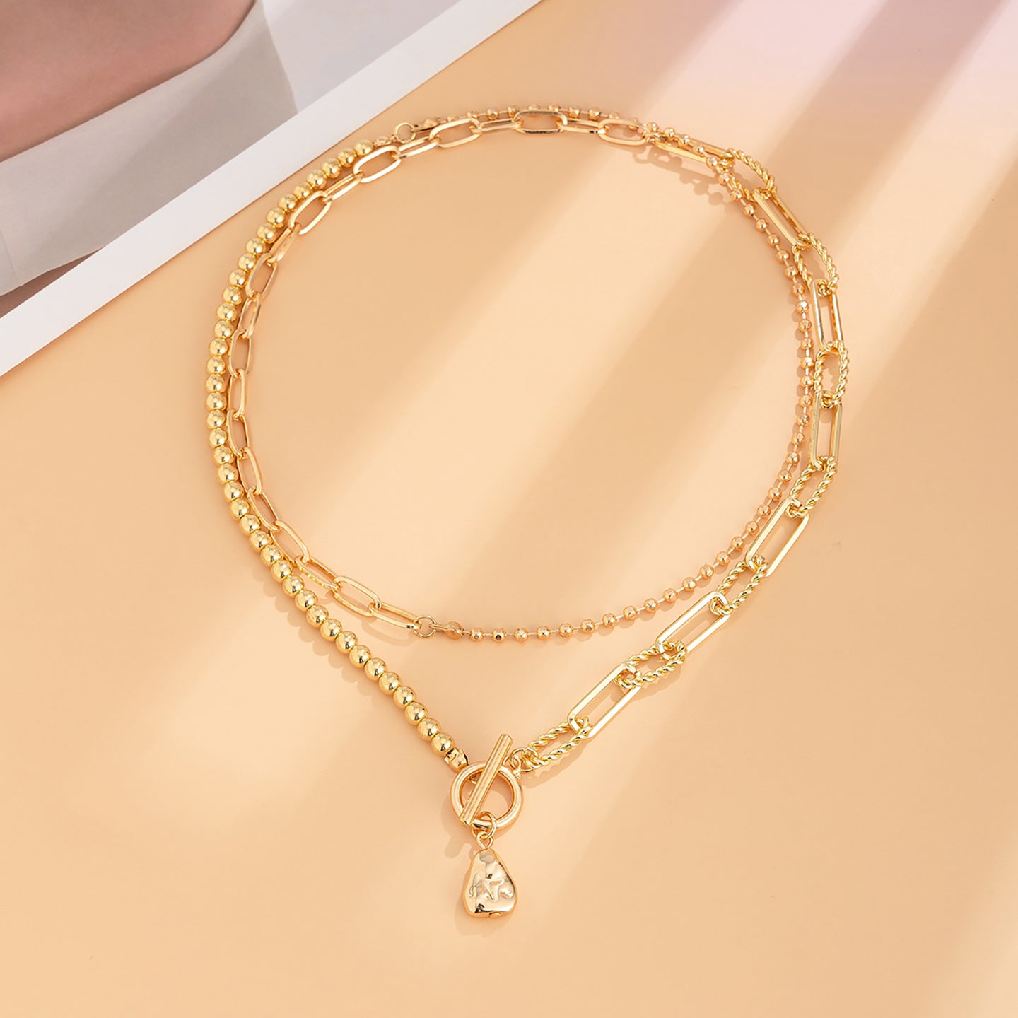 Gold-Plated Layered Necklace