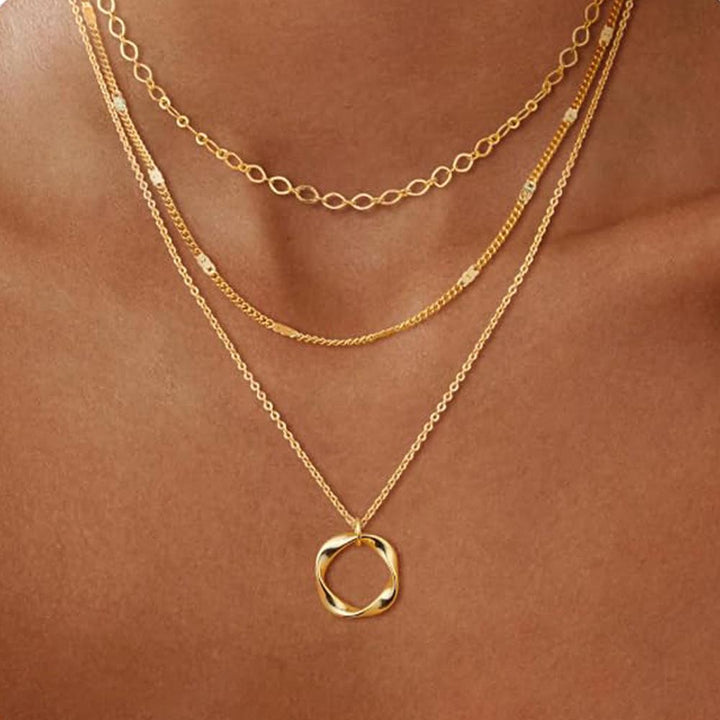 Gold Plated Gold Plated Layered Chain
