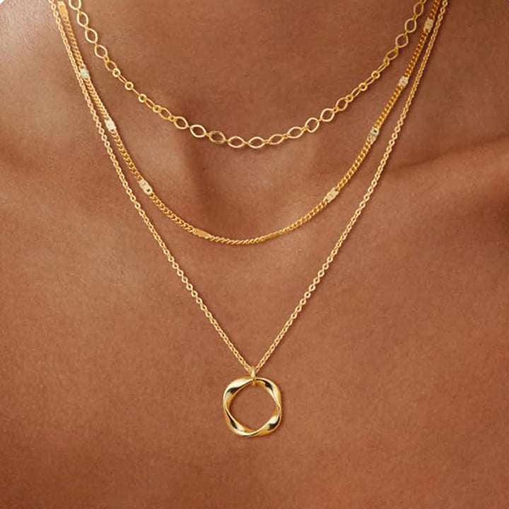 Gold Plated Gold Plated Layered Chain