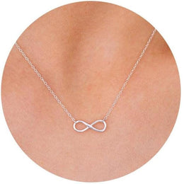 Silver Toned Silver Plated Brass Infinity Chain