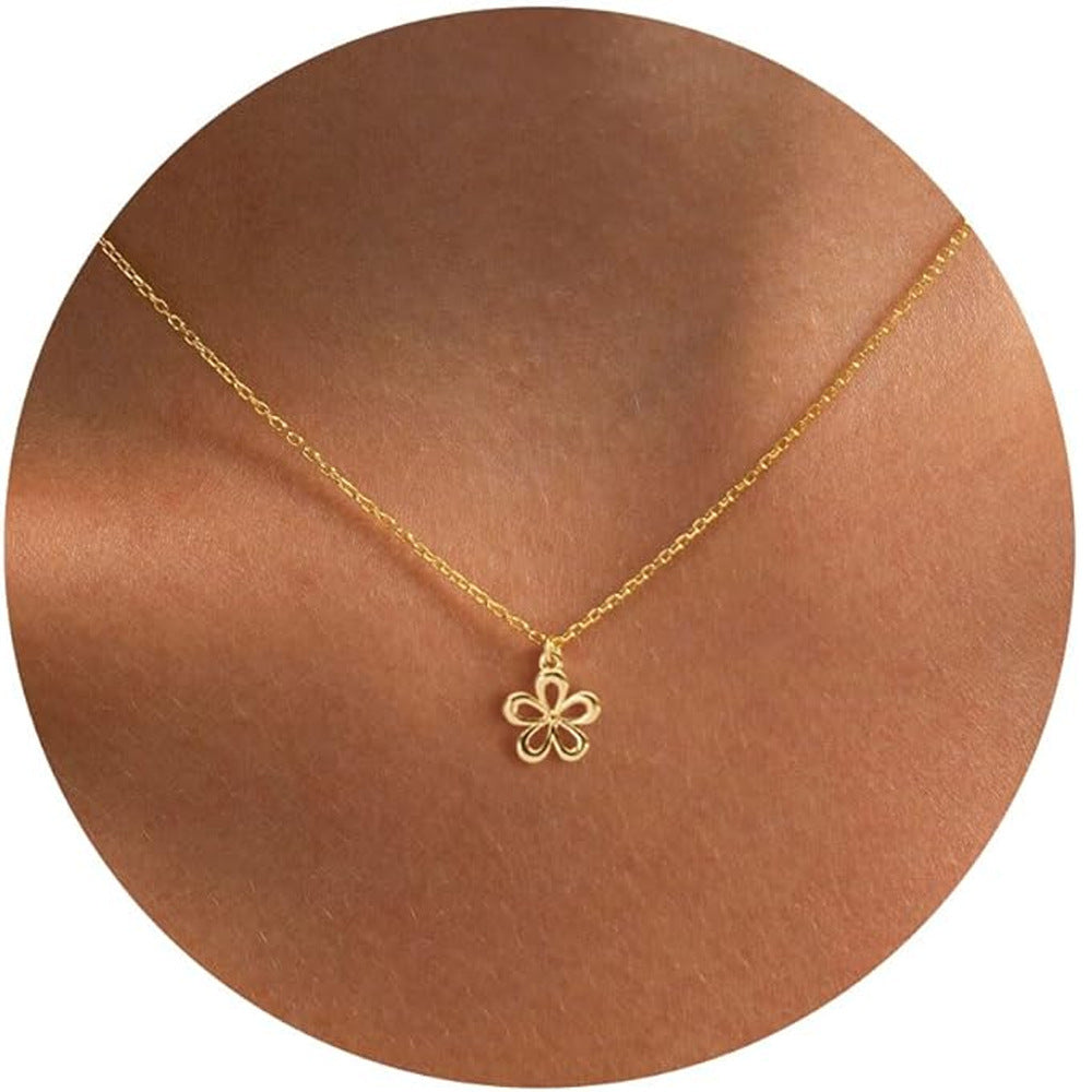 Gold Toned Gold Plated Floral Brass Chain