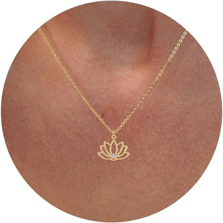 Gold Toned Gold Plated Cubic Zirconia Studded Brass Necklace