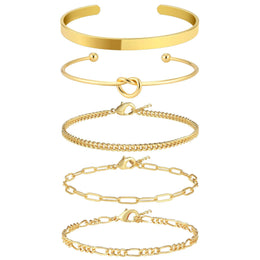 Women 5 Gold-Plated Link Bracelet
