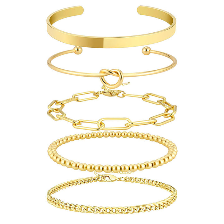 Women 5 Gold-Plated Link Bracelet