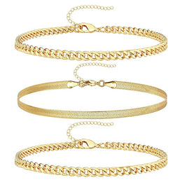 Women 3 Gold-Plated Link Bracelet
