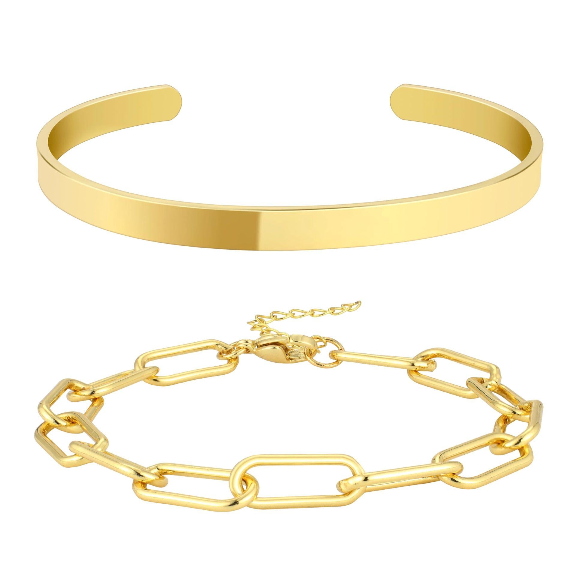 Women Gold-Plated Link Bracelet