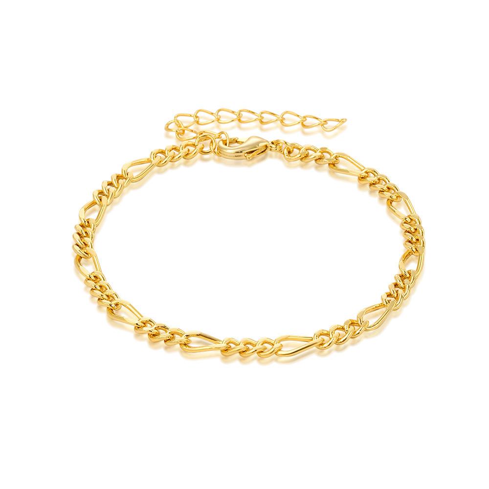 Women Handcrafted Gold-Plated Link Bracelet