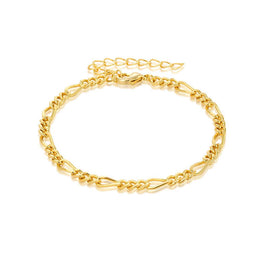 Women Handcrafted Gold-Plated Link Bracelet