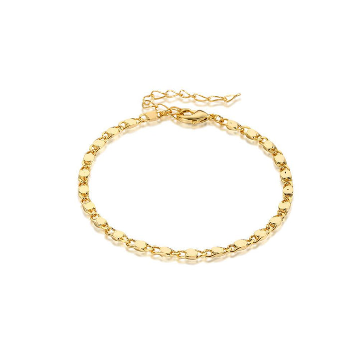 Women Handcrafted Gold-Plated Link Bracelet