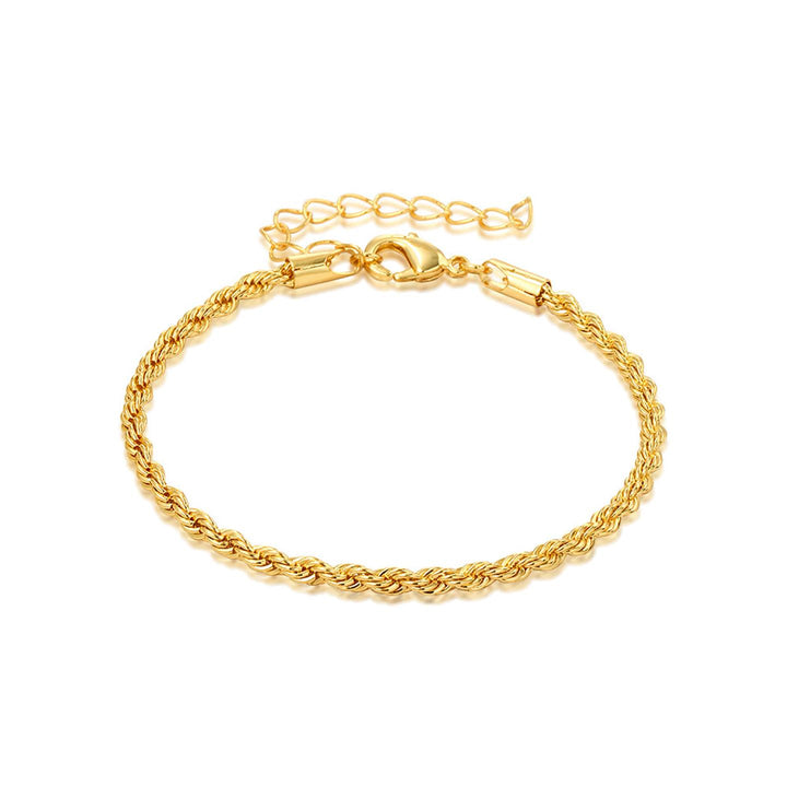 Women Handcrafted Gold-Plated Link Bracelet