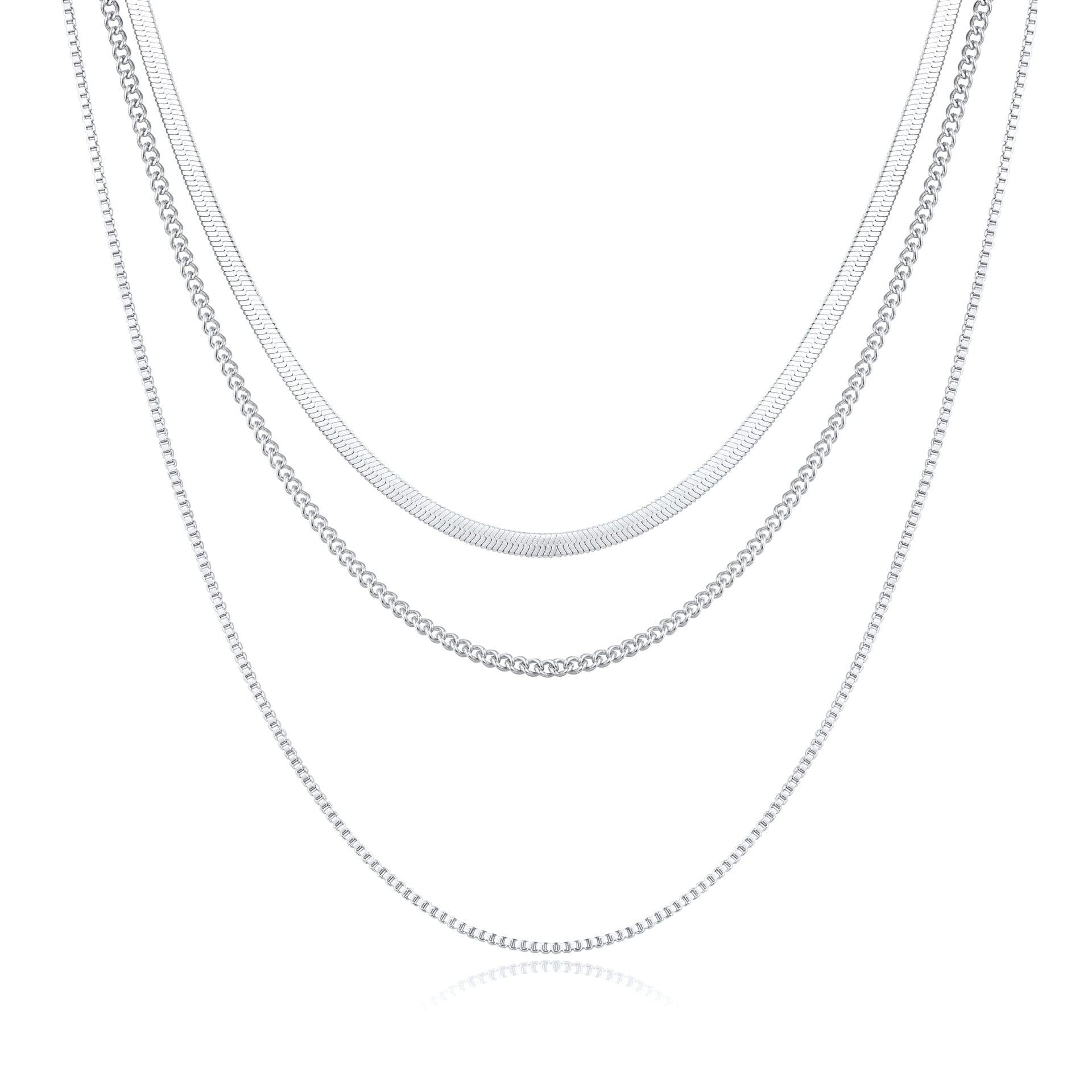 Silver-Plated Layered Chain