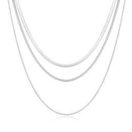 Silver-Plated Layered Chain