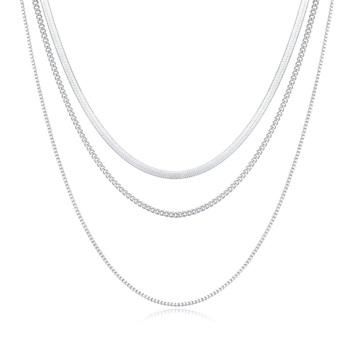Silver-Plated Layered Chain