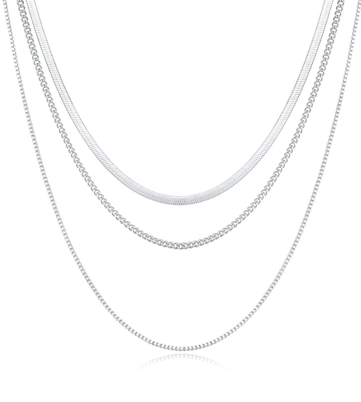 Silver-Plated Layered Chain