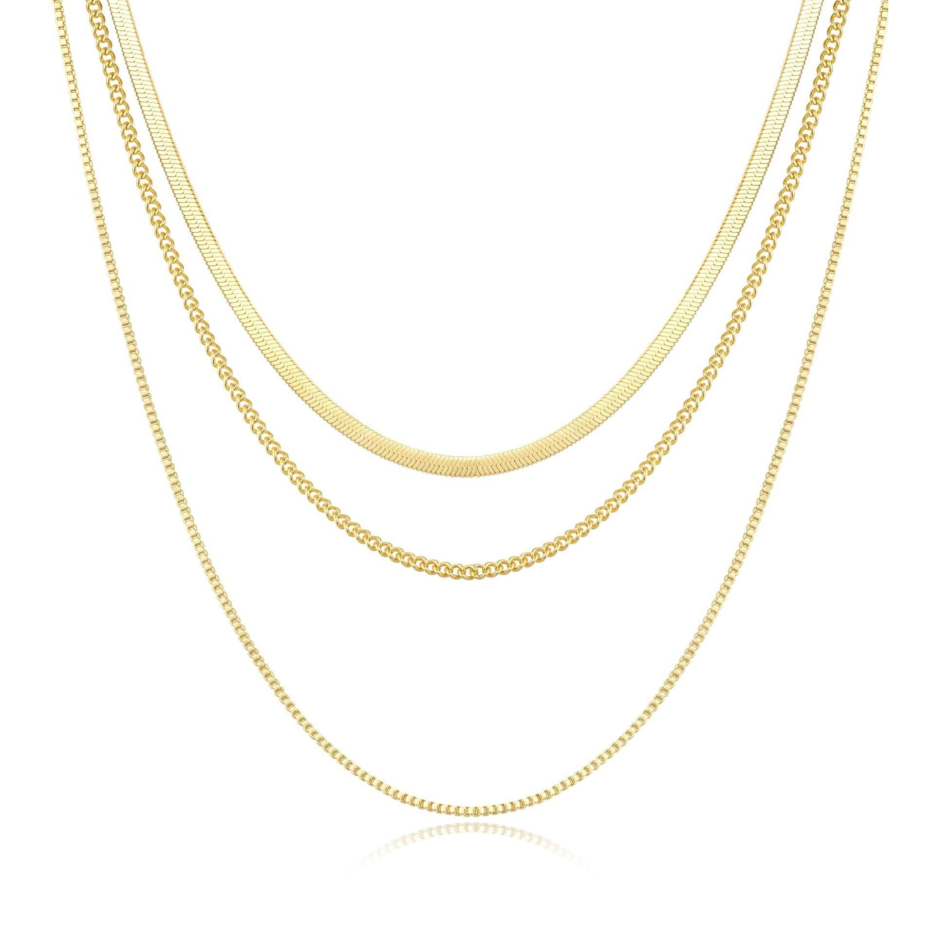 Gold-Plated Stainless Steel Layered Chain