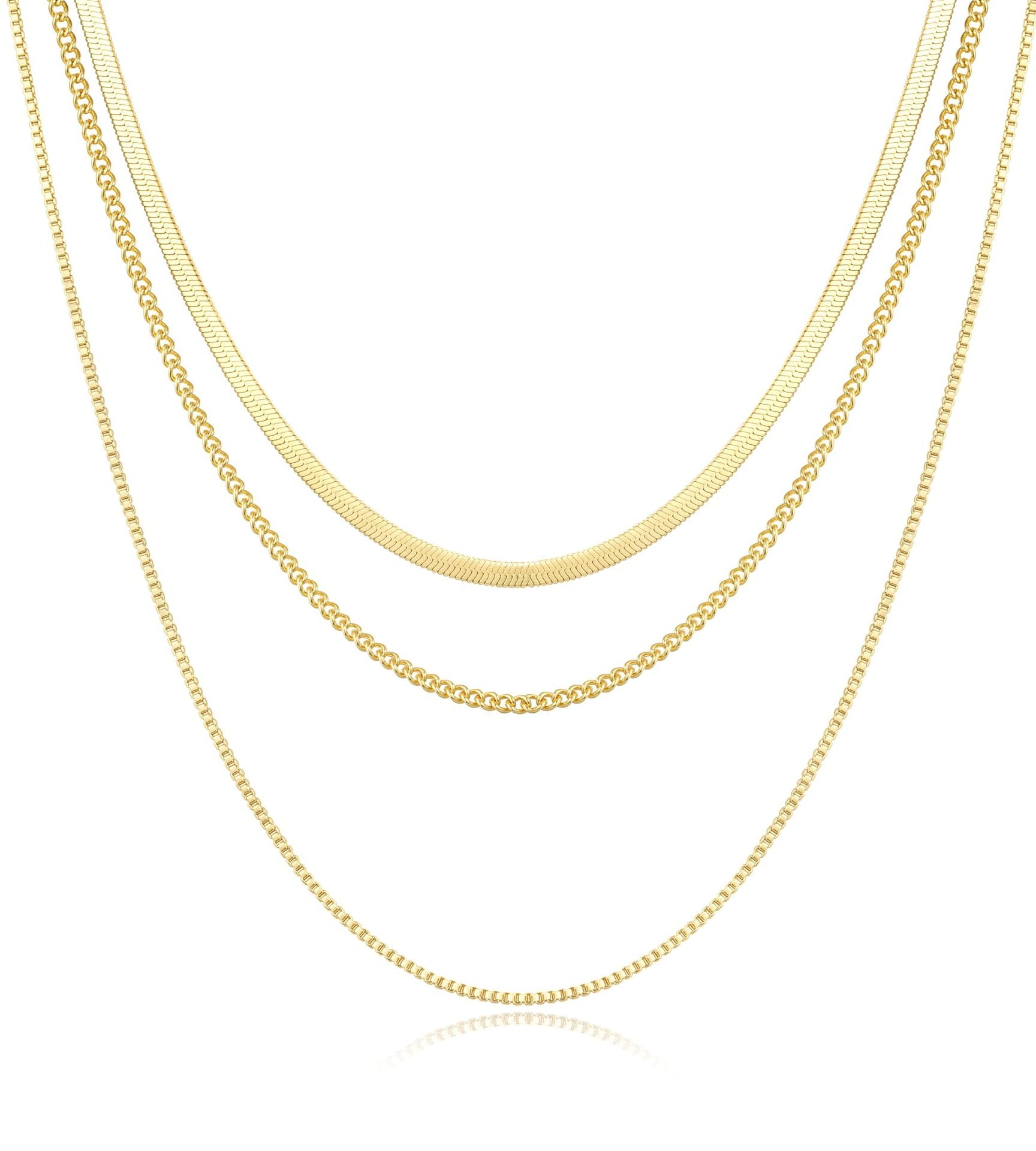 Gold-Plated Stainless Steel Layered Chain