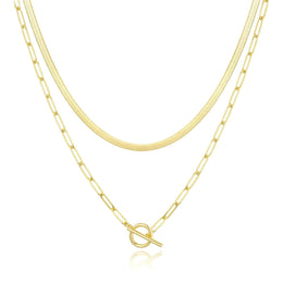 Gold-Plated Stainless Steel Layered Necklace