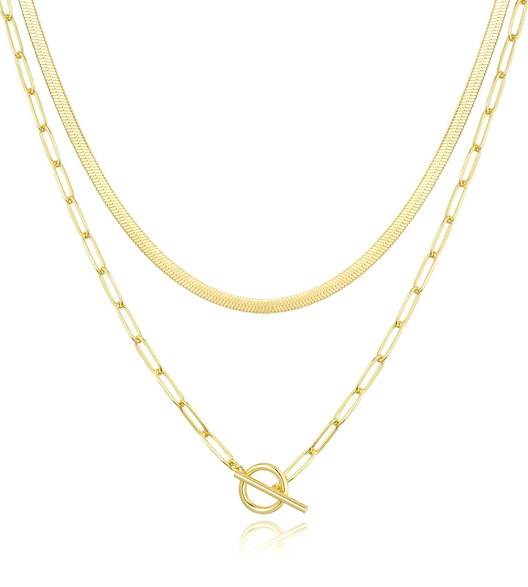 Gold-Plated Stainless Steel Layered Necklace