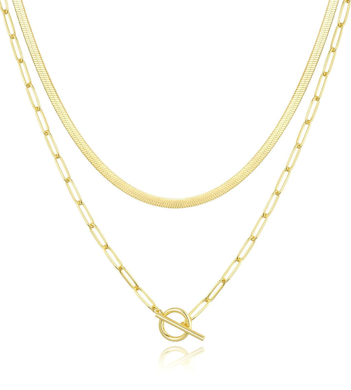 Gold-Plated Stainless Steel Layered Necklace