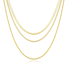 Stainless Steel Gold-Plated Layered Chain