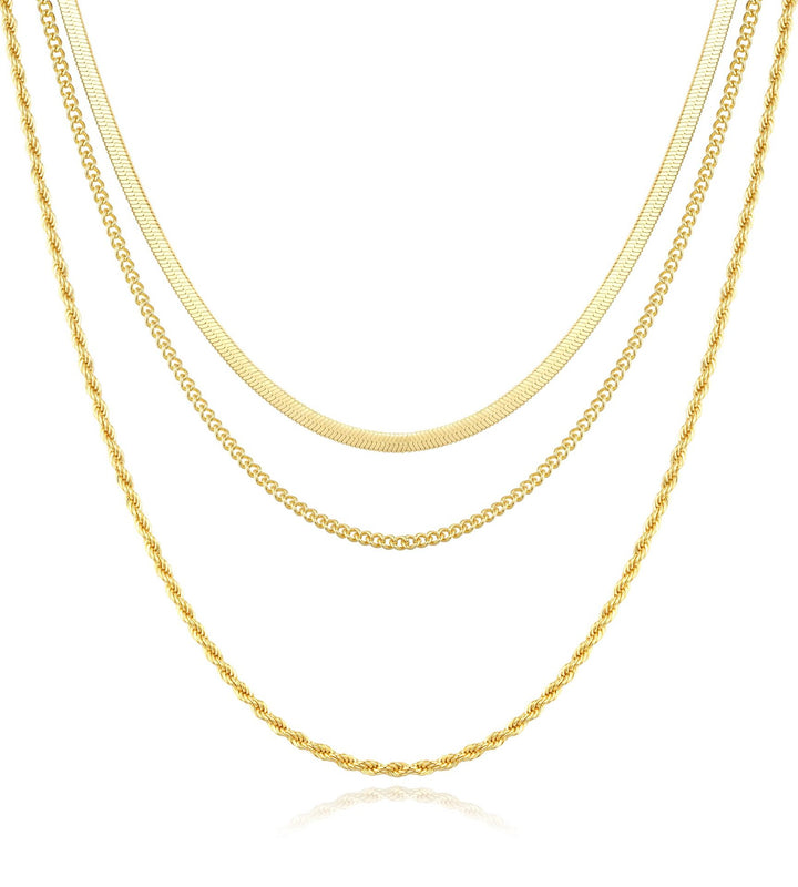 Stainless Steel Gold-Plated Layered Chain