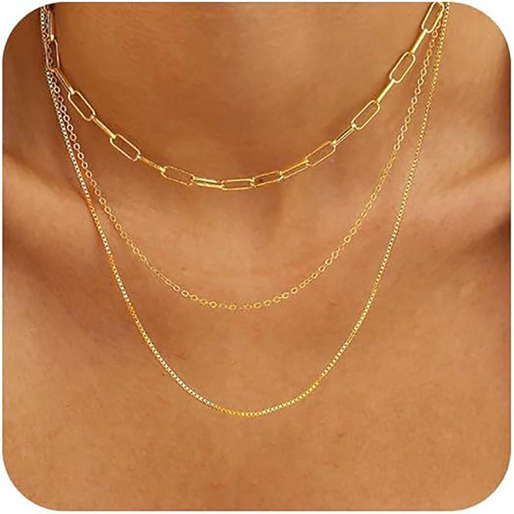 Gold-Plated Stainless Steel Layered Chain