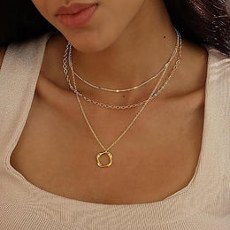 Stainless Steel Gold-Plated Layered Chain