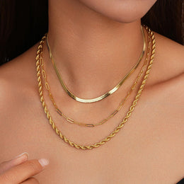 Stainless Steel Gold-Plated Link Chain