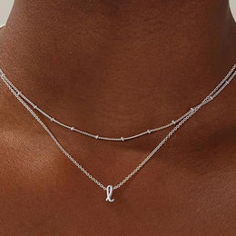 Silver-Plated Layered Necklace