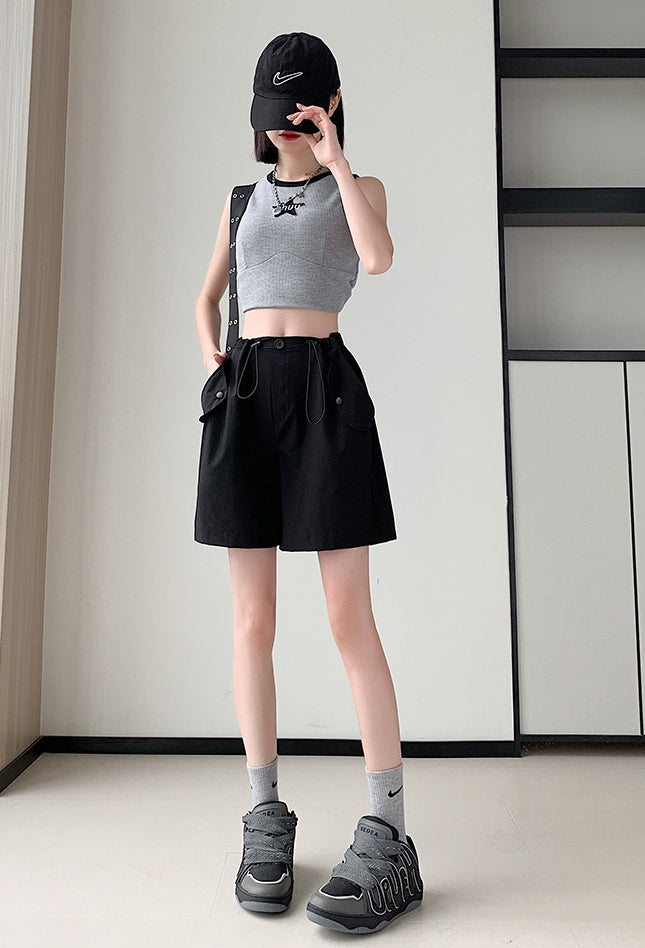 Solid Mid-Rise Regular Shorts