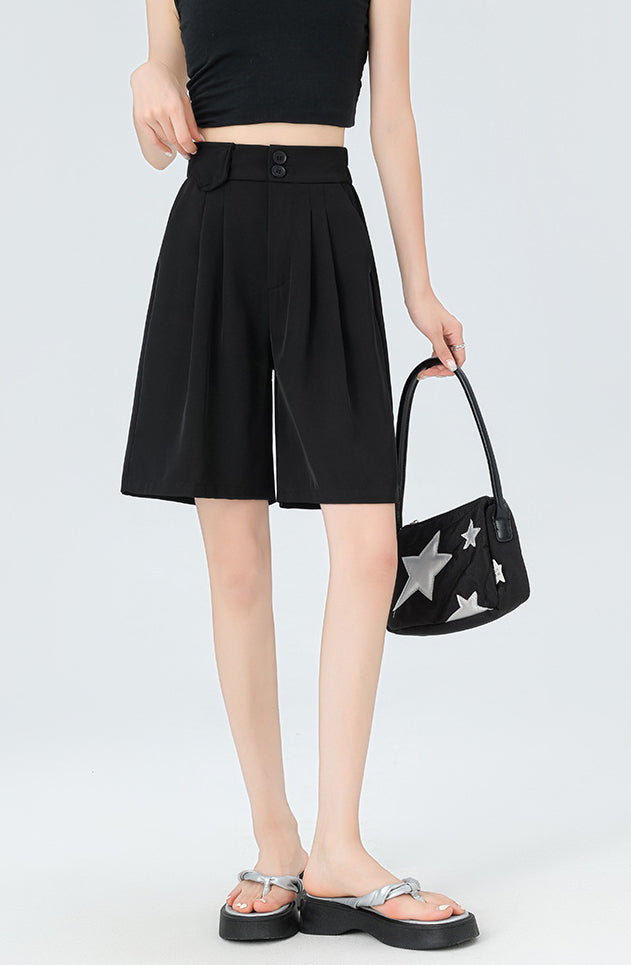 Solid Mid-Rise Regular Shorts