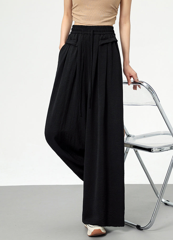 Solid High-Rise Regular Trousers