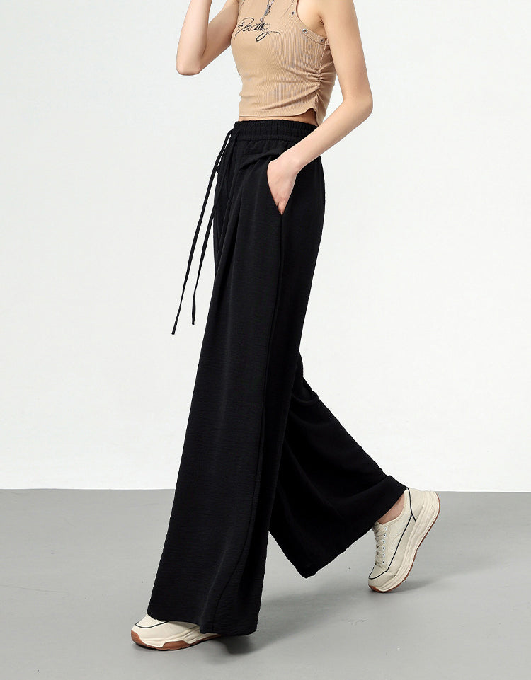Solid High-Rise Regular Trousers