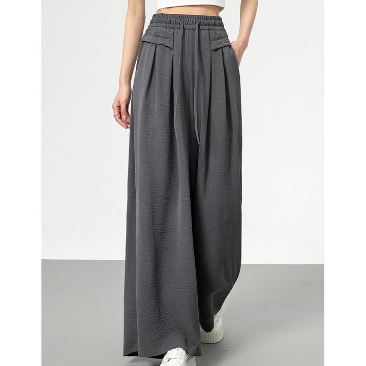 Women Solid Loose Fit High-Rise Wide Leg Trousers