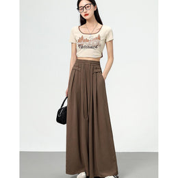 Solid High-Rise Regular Trousers