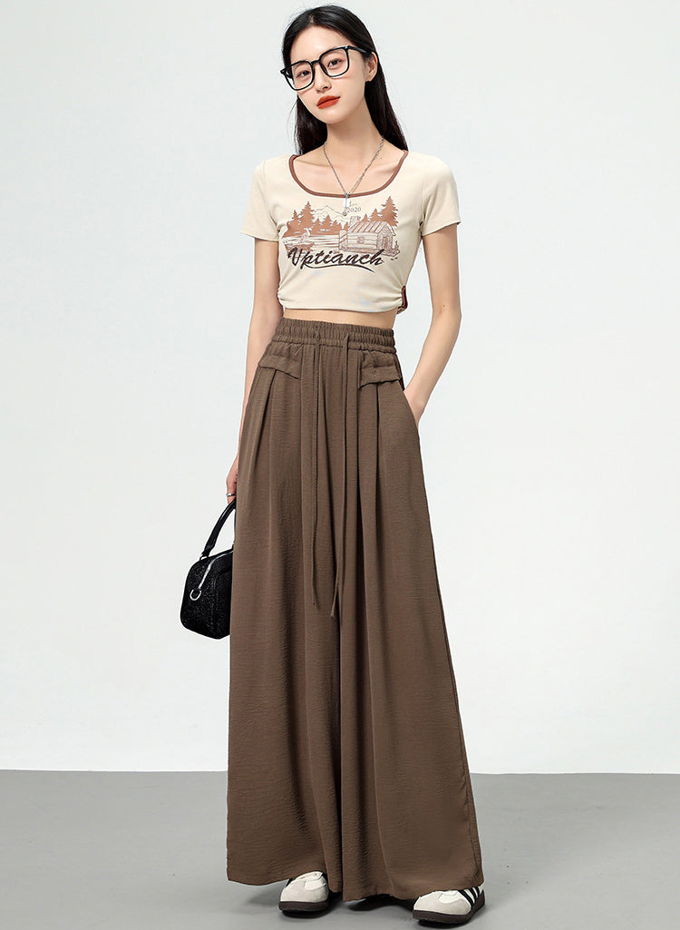Solid High-Rise Regular Trousers