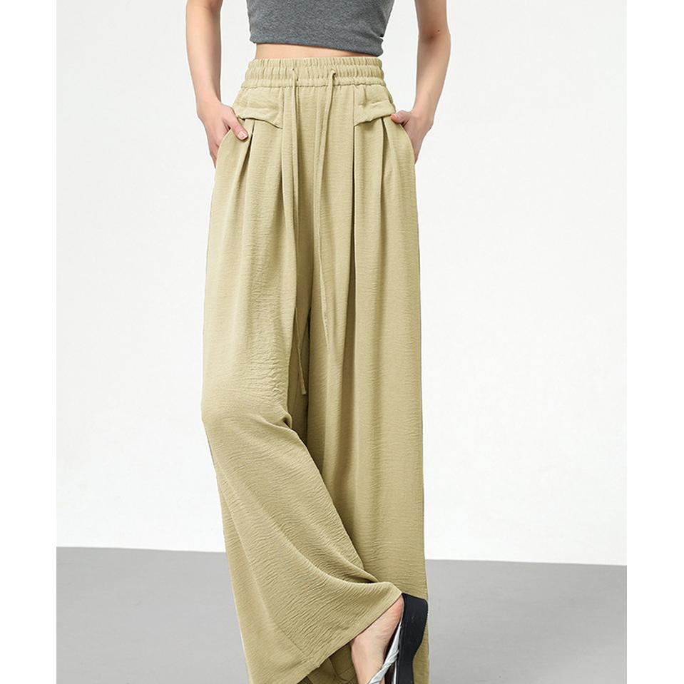Solid High-Rise Regular Trousers