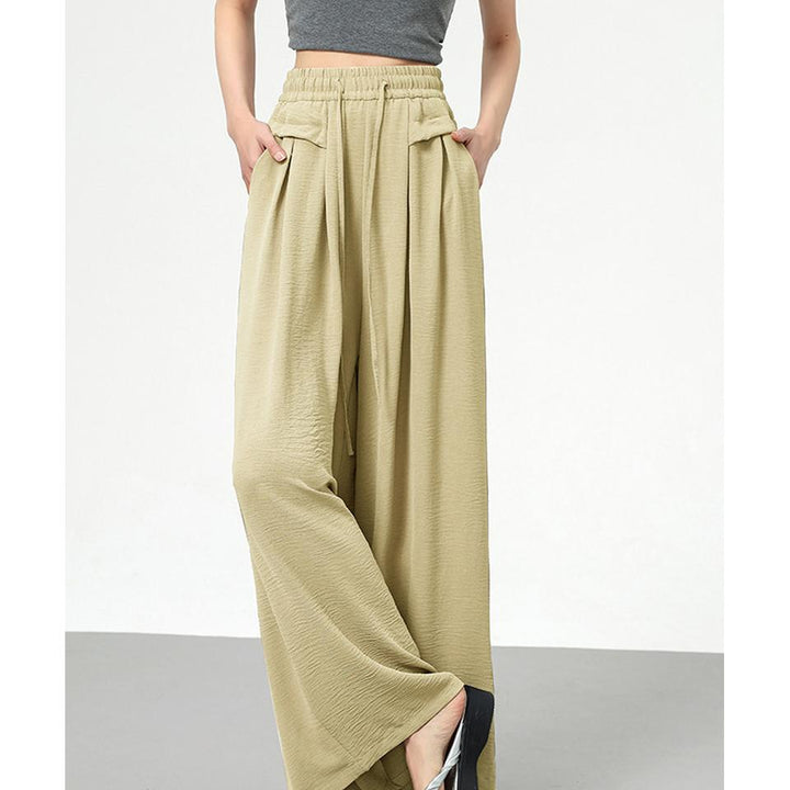 Solid High-Rise Regular Trousers