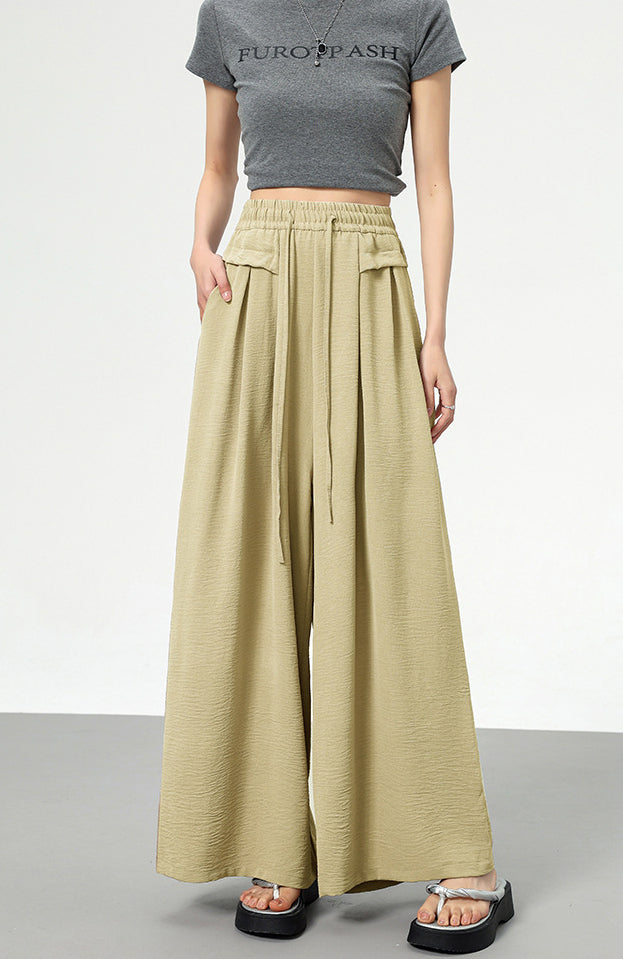 Solid High-Rise Regular Trousers