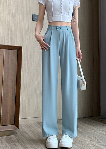 Solid High-Rise Regular Trousers