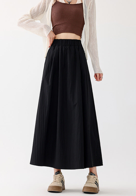 Solid A-Line Skirt