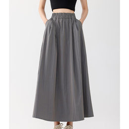 Solid A-Line Skirt