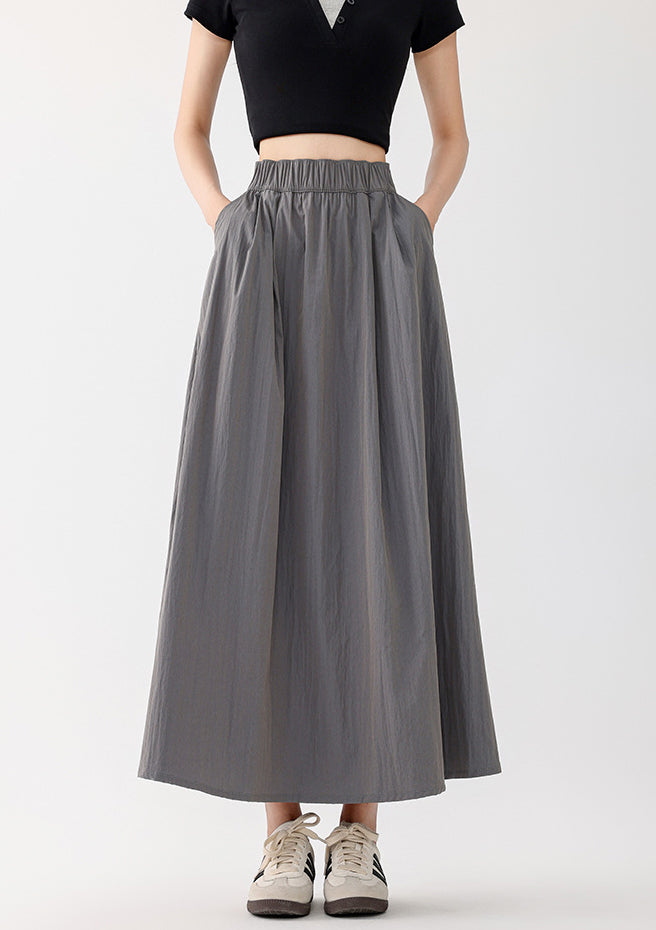Solid A-Line Skirt