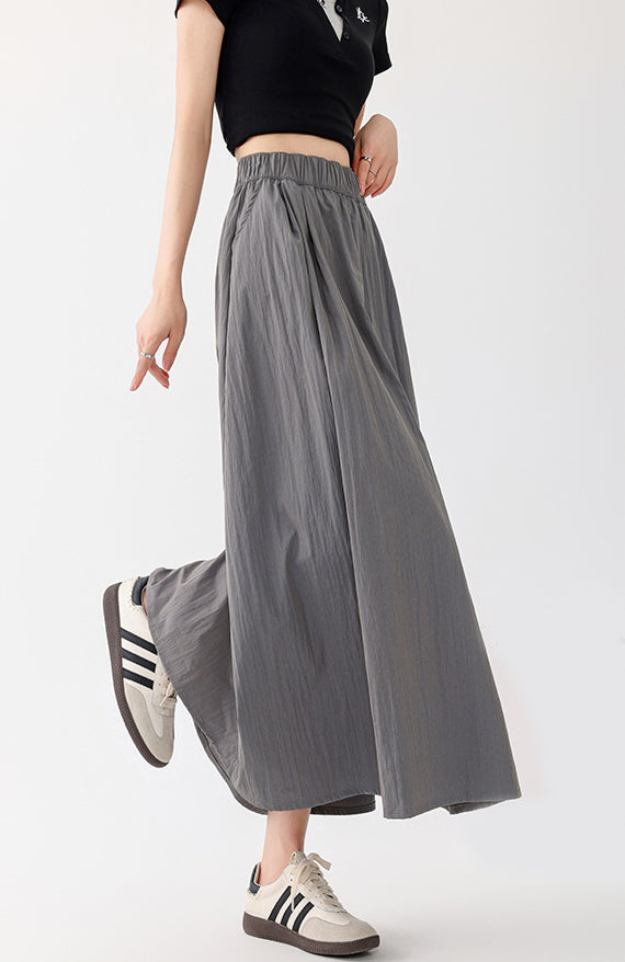 Solid A-Line Skirt