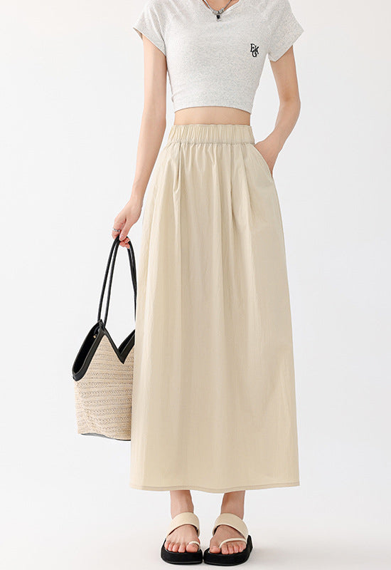 Solid A-Line Skirt