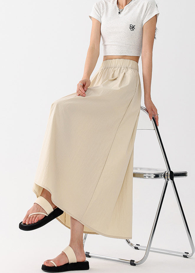 Solid A-Line Skirt