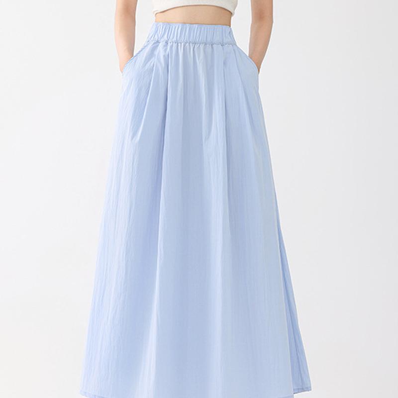 Solid A-Line Skirt
